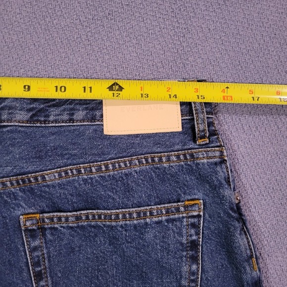 Everlane The 90s Cheeky Straight Jeans 100% Organic Cotton 29 Crop Stone defect - Picture 14 of 14